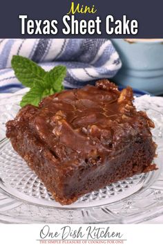 a close up of a piece of cake on a plate with the title text above it