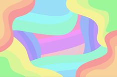 an abstract colorful background with wavy lines in pastel colors, including pink and blue