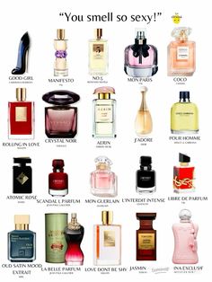 Perfume Collection Display, Perfume Hacks, Seductive Perfume, Different Scents, Popular Perfumes, Fragrances Perfume Woman, Perfume Collection Fragrance, Body Smells