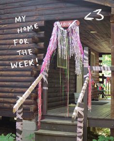 a house decorated with streamers and decorations for the week 3 of july, 2013