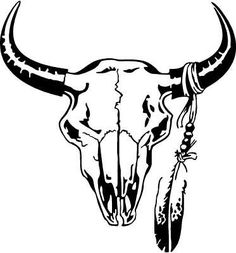 Great shopping ideas for cow skull with feathers indian painted VINYL DECAL STICKER 5707, Home Decor Longhorn Skull Drawing, Bull Skull Tattoos, Skull Stencil, Skull Decal, Steer Skull, Painted Vinyl, American Tattoos, Wood Burning Patterns