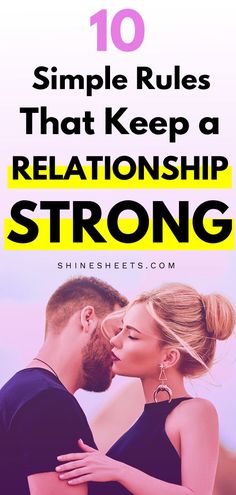 Building and maintaining a strong relationship might feel like hard work... But it's a lot simpler when you both agree on a few, simple and essential rules that help keep any relationship strong, lasting and burning with passion. | ShineSheets.com | Relationship tips, relationship goals cute, relationship tips for women, relationship tips for men, communication tips, relationship good advice, relationship things to do, how to fix relationship #relationships #relationship #love #lovetips #couples A Healthy Relationship