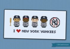 the new york yankees cross stitch pattern