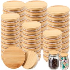 PRICES MAY VARY. Fit for 2 Size Jars: you will receive 40 pieces of the reusable mason jar lids in 2 sizes, including 20 pieces of wide mouth jar lids, measuring about 3.25 inches in outer diameter, 2.75 inches in inner diameter, and 20 pieces of regular mouth jar lids, measuring about 2.76 inches in outer diameter, 2.17 inches in inner diameter, sufficient quantity and 2 sizes can satisfy your different purposes in daily life Reliable Bamboo Lid: the canning jar lids are made of quality bamboo material with silicone ring, which is safe and smooth, no burr to hurt your hands, and no peculiar smell, sturdy and serviceable, allowing you to use for a long time with confidence Silicone Ring for Sealing: the mason jar lid is equipped with silicone ring, which has nice sealing ability, can effec Mason Jar Accessories, Canning Jar Lids, Canning Supplies, Airtight Storage, Kitchen Clutter, Canning Lids, Canning Jar, Mason Jar Lids, Lid Storage