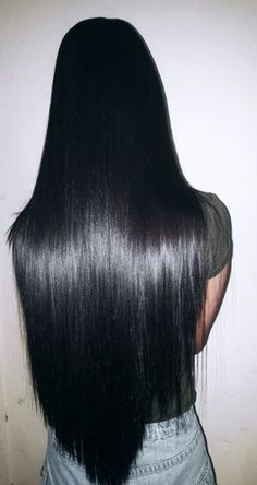 Long Shiny Hair, Straight Black Hair, Chin Chin, Human Hair Color, Long Hair Color, Haircuts Straight Hair, Hair Coloring, Long Black Hair