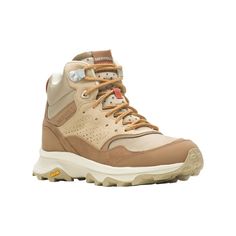 a pair of hiking boots on a white background