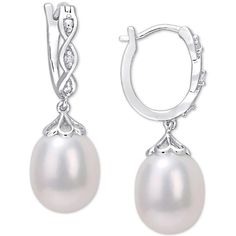 in stock Dangle Hoop Earrings, Freshwater Cultured Pearls, Fresh Water, Freshwater Pearls, Pick Up, In Store, Buy Online, Hoop Earrings, Sterling Silver