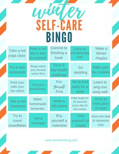 Holiday Coping Skills, Mental Health Group Ideas, Emotion Games, Parish Nurse, Self Care Bingo, Wellness Corner, Winter Bingo, Winter Self Care, Therapeutic Techniques