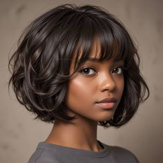 Fat Face Short Hair, African American Bobs Hairstyles, Bobs Hairstyles, Medium Length Hair With Bangs, Classic Bob Haircut, Bob Hairstyles With Bangs, Long Face Hairstyles, Beauty Hair Makeup