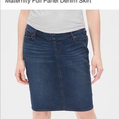 Adorable Gap Jean Maternity Skirt Super Comfy Looks Great With Anything. Nwot. Casual Fitted Skirt By Gap, Gap Casual Fitted Skirt, Casual Fitted Gap Skirt, Fitted Cotton Skirt By Gap, Casual Lined Skirt Bottoms By Gap, Summer Fitted Skirt By Gap, Jean Skirts, Maternity Skirt, Gap Jeans