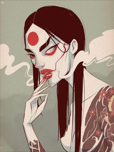 Neal Art, Arte Grunge, Grunge Art, Color Paper, Japan Art, Art Reference Poses, Asian Art, Cool Drawings, Japanese Art