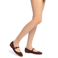 Blair Ballet Flat In Brown Suede Brown Mary Jane Flats With Round Toe, Brown Flat Heel Mary Janes, Brown Low Heel Mary Janes For Spring, Brown Flat Heel Mary Janes For Spring, Brown Mary Janes With Removable Insole For Spring, Spring Brown Mary Janes With Flat Heel, Spring Brown Mary Janes With Low Heel, Casual Brown Flat Mary Janes, Spring Brown Mary Janes With Removable Insole