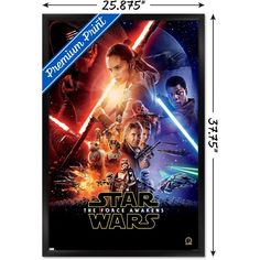 star wars the force awaken der macht poster with characters from different movies on it