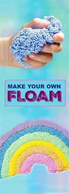 a hand holding a sponge with the words make your own foam