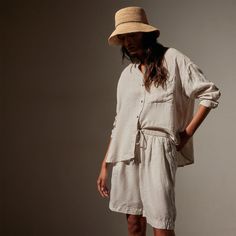 Linen Oversized Shirt in Salt Pigment | James Perse Los Angeles Summer Linen Shirt In Neutral Color, Beige Linen Shirt For Daywear, Casual Washed Linen Shirt, Summer Neutral Linen Shirt, Neutral Linen Summer Shirt, Neutral Linen Shirt With Relaxed Fit, Neutral Linen Casual Shirt, Neutral Relaxed Fit Linen Shirt, Casual Shirt With Natural Dye And Relaxed Fit