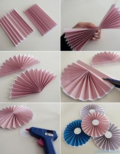 how to make paper fans out of construction paper