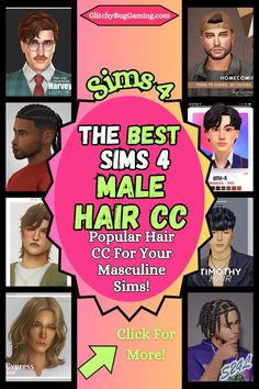 Sims 4 Male Hair cc Popular Hairstyles, Custom Content