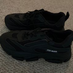 All Black Sneaks Steve Madden Never Worn Before Steve Madden Sneakers, Shoes Steve Madden, Steve Madden Shoes, Womens Shoes Sneakers, All Black, Steve Madden, Shoes Sneakers, Women Shoes, Sneakers