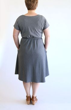 The Everyday Dress free sewing pattern in women's size large. Dress For Everyday, Shirt Dress Pattern