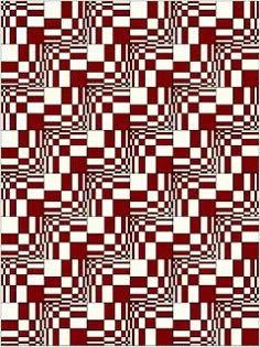 a red and white checkered pattern with squares