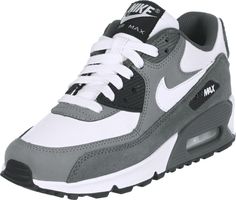 Zapatillas Nike Air Force, Airmax Shoes, Gray Nike Shoes, Nike Air Max 90 Mens, Nike Air Shoes, Baskets Nike, Cute Nike Shoes, Shoes Grey, Shoes Outfit