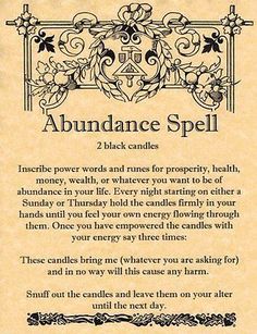 Visit the post for more. Abundance Spell, Wiccan Books, Luck Spells, Magic Spell Book, Under Your Spell, Magick Spells, Wiccan Spell Book