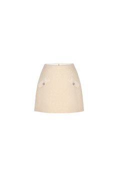 Lea A-line Button Tweed Mini Skirt | MEAN BLVD Mean Blvd, Tweed Mini Skirt, Designer Collection, Cream White, Online Fashion, Latest Fashion Trends, Mini Skirt, Latest Fashion, Vietnam