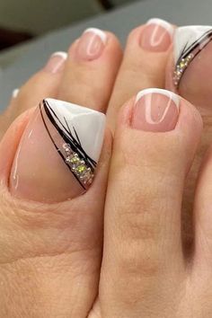 Nail For Foot, Nail Art For Girls, Diamond Decor, Cover Nails, Nagel Tips, Nail Type