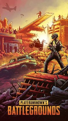 the cover to player unknown's battlegroundss, with an image of a man in