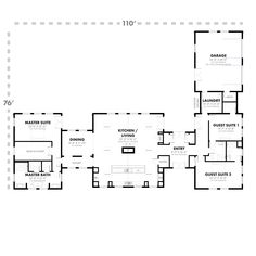 the first floor plan for this home is shown in black and white, with three separate rooms