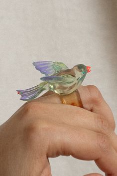 Sparrow Ring – Cadena Collective Green Bird Design Jewelry Gift, Green Jewelry With Bird Design As Gift, Green Jewelry With Bird Design For Gift, Bird Ring Jewelry, Bird Ring, 3d Technology, Bird Rings, Whimsical Jewelry, Butterfly Ring