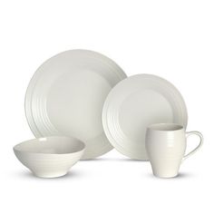 white dinnerware set with cups and saucers