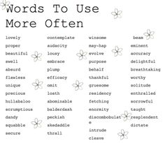 words to use more often in english