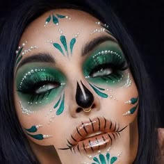 @sarah.cabrera.studio on Instagram: "@lunarbeauty The Siren Sunset palettes color story is gorgeous! But I would expect nothing less from @mannymua733 🫀✨ I was going for a sort of Sirena/Catrina hybrid 💀🧜🏽‍♀️ Makeup details below👇🏽 . . . Primer- @milkmakeup Hydrogrip Primer . Foundation- @tntcosmetics Pro Foundation Palette . White Pigment- @lagirlcosmetics “White” Foundation Mixing Pigment . Contour on nose & face- @lunarbeauty Outer Dimension . Setting Powder- @lunarbeauty “Translucent L Contour On Nose, Sarah Cabrera, Foundation Mixing, Matte Setting Spray, White Foundation, Sugar Skull Costume, Foundation Palette, Palettes Color, Sunset Palette