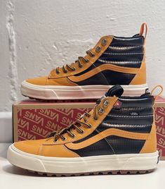 Vans Sk8 Hi Mte 2.0 Dx Apricot Black BN0A4P312NF Waterproof leather Sneaker 8.5 . Condition is "New with half box". Shipped with USPS Priority Mail. International buyers ? please note: Import duties, taxes, and charges aren't included in the item price or postage cost. These charges are the buyer's responsibility. Please check with your country's customs office to determine what these additional costs will be, prior to bidding or buying. Thank you!  International returns are not accepted. Brand Vans Leather Sporty Boots, Vans Leather Casual Boots, Sporty Vans Leather Boots, Sporty Leather Vans Boots, Leather Waterproof Boots Scratch-resistant For Outdoor, Leather Waterproof Boots Scratch-resistant For Outdoor Activities, Leather Waterproof Scratch-resistant Boots For Outdoor Activities, Scratch-resistant Leather Waterproof Boots For Outdoor, Vans Leather Boots