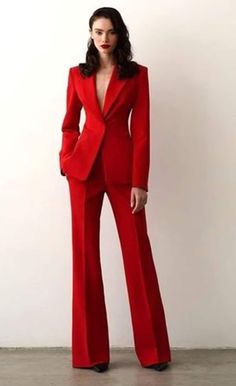 "Red Color Womens Luxury Premium 2 Piece Suit/two piece suit/top/Womens suit/Womens Wedding Suit/ Women's Coats Suit Set. Item Include :- Blazer + Pant Fabric:- Imported Premium  Color:- Red Dry Clean Recommended The dress is for weddings, Parties, Proms, and Many Occasions. We make the suit according to our Standard size chart If you are not sure about your size/measurement, please give your body measurements in inches & and centimeters so we make the perfect suit for you. shoulder breast sleeve length bicep jacket length hips waist your height Sizing: size XS (US 34) chest 92 - 95 cm / 36\" - 37.4\" waist 74 cm / 29.1\" hips 92 cm / 36\" biceps 30 cm / 11.8\" size S (US 36) chest 96 - 99 cm / 37.8\" - 39\" waist 78 cm / 30.7\" hips 96 cm / 38\" biceps 32 cm / 12.6\" size M (US 38) chest Women Suits Wedding, Womens Suit, 2 Piece Suit, Style Blazer, Populaire Outfits, Woman Suit Fashion, Red Suit, Business Wear, Pantsuits For Women