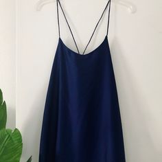 Purchased From Lulu’s, Nwt, Tried On But Never Worn, Navy Blue Silk Material. If You Like It Make An Offer ;), Bundle For Shipping Savings Chic Blue Slip Dress For Night, Blue V-neck Slip Dress For Brunch, Blue Cami Sundress, Casual Blue Dress For Night, Casual Spaghetti Strap Dress For Night, Navy Blue Sequin Dress, White Lace Bodycon Dress, White Lace Bodycon, Blue Sequin Dress