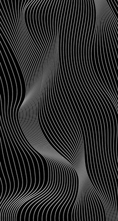 an abstract black and white background with wavy lines