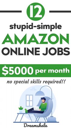 an advertisement for amazon's $ 5, 000 per month job