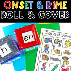 a roll and cover game with the words, on set and primes for roll and cover