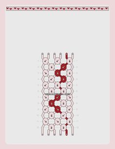 a cross stitch pattern with the letter s in red and white