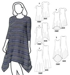 a woman's dress and top sewing pattern