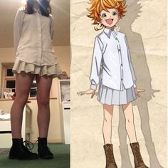 Last Minute Anime Costumes, Emma Promised Neverland Cosplay, Tpn Outfits, Cute Halloween Costumes Anime, Promise Neverland Cosplay, Anime Cosplay Outfits Easy, Anime Costume Ideas Halloween, Anime Closet Cosplay, Cosplay Inspired Outfits