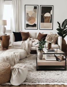 a living room filled with lots of furniture and decor