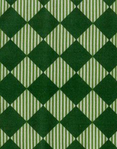 a green and white checkered fabric