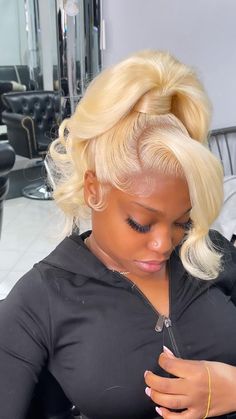 Barbie Ponytail, Blonde Ponytail, Frontal Wig Hairstyles, Blonde Bob Hairstyles, Blonde Hairstyles, Frontal Hairstyles