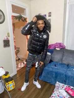 @wookybtw Atl Fits, Puffer Fits, Ybn Nahmir, Winter Drip, Male Fits, Black Dude