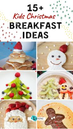 kids'christmas breakfast ideas with text overlay