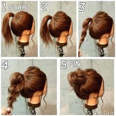 Casual Updo, Fishtail Braids, Updo Styles, Hair Homecoming, Fast Hairstyles, Medium Long Hair, Work Hairstyles, Penteado Cabelo Curto, Hairstyles Black