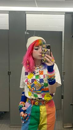 Rainbow Kidcore Aesthetic, Rainbow Style Aesthetic, Hypercore Aesthetic Outfits, Colorful Kidcore Outfits, Kidcore Amazon Finds, Colorful Quirky Aesthetic, Rainbow Grunge Outfit, Casual Kidcore Outfits, Grunge Kidcore Outfits